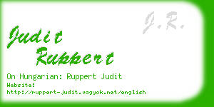 judit ruppert business card